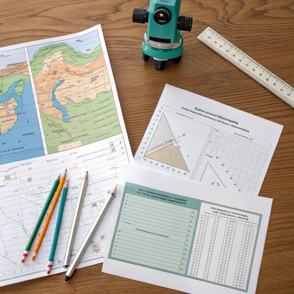 топографическая съёмка участка — геодезический тахеометр и веха для высокоточных измерений