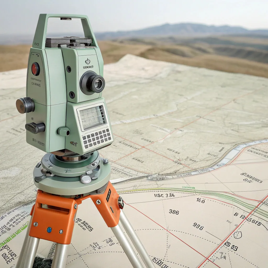 Geodeetiline teodoliit topogeodeetilisel alusplaanil – ehitusgeodeesia mõõdistused ja geodeetiline dokumentatsioon GeoMap teenusena Eestis