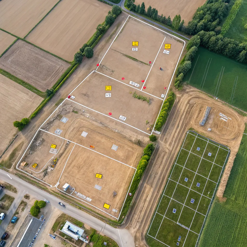 Аэросъёмка строительного участка — геодезический дрон‑мониторинг, разбивка кварталов и контроль земляных работ в Эстонии